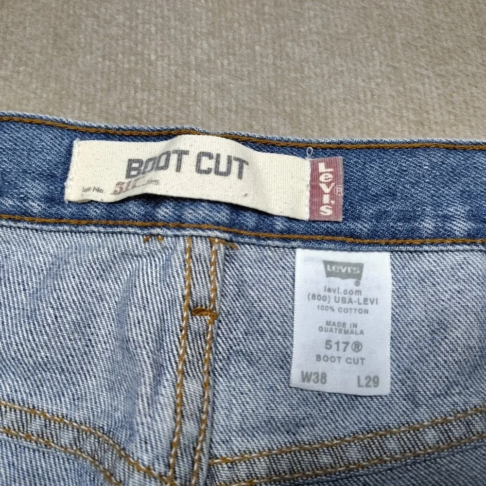 Levis 517 Y2K Boot Cut Jeans Mens 38x29 Blue Denim Classic Fit Relaxed